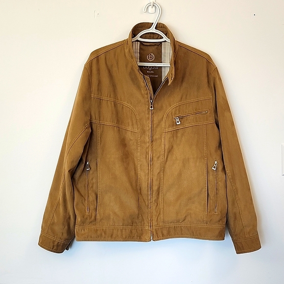 Bugatti Other - Bugatti camel color Faux suede chore coat style full zip pockets size 40R